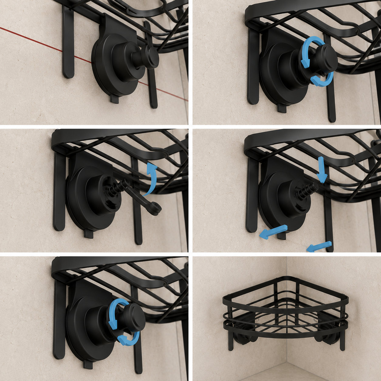 Corner Suction Shower Caddy