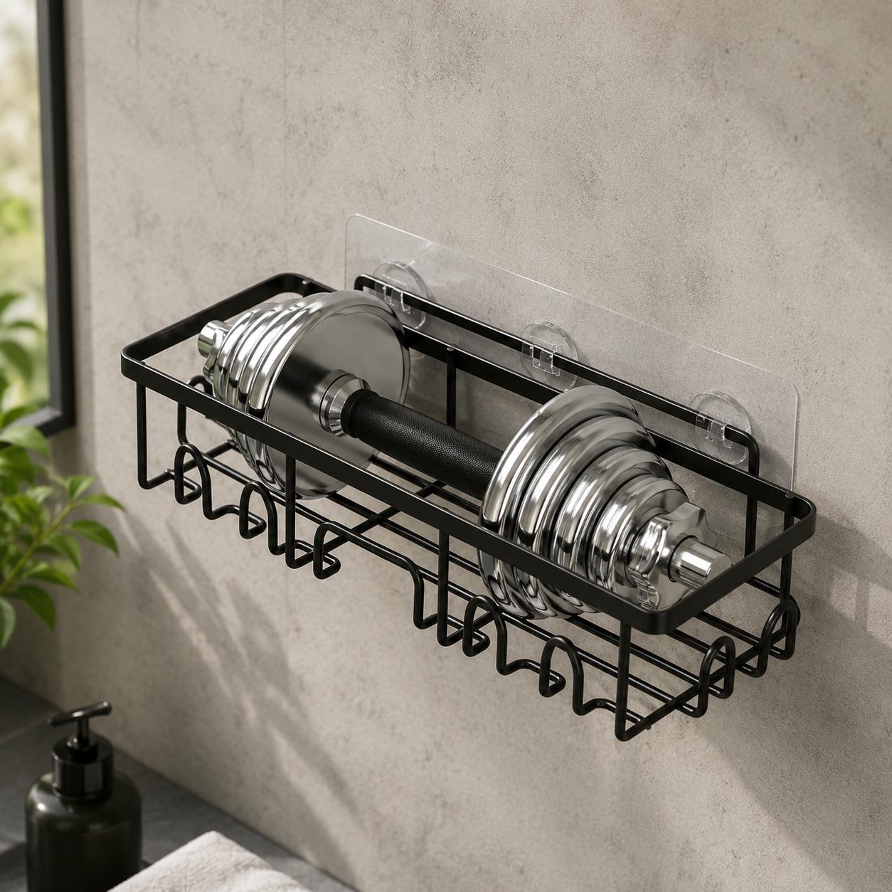 6-Piece Adhesive Shower Caddy Set