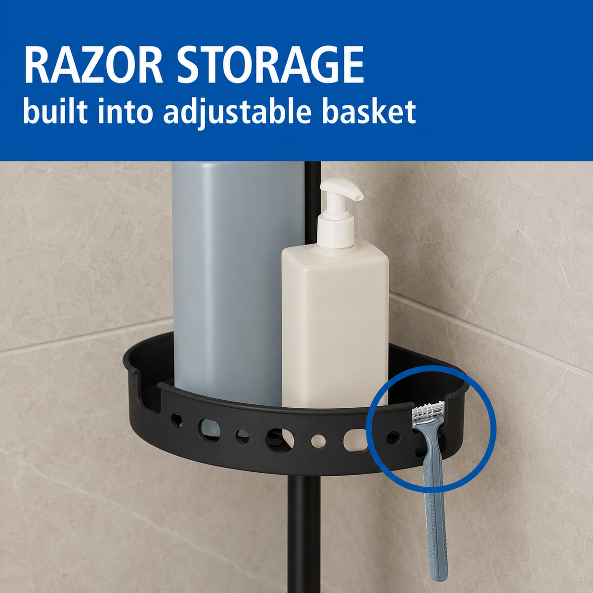 4-Tier Tension Shower Caddy