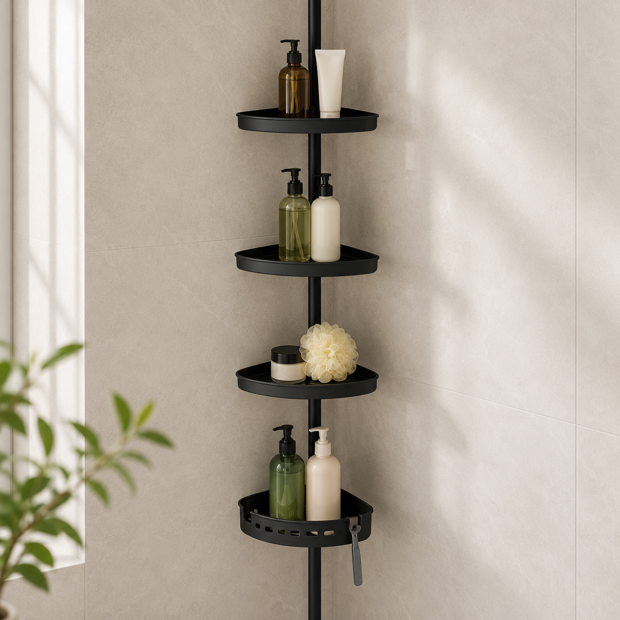 4-Tier Tension Shower Caddy